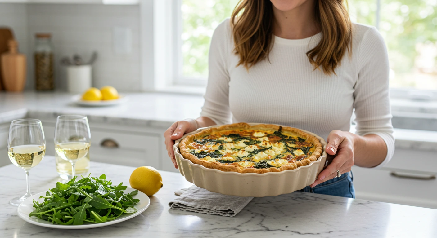 Spinach Feta Cheese Quiche